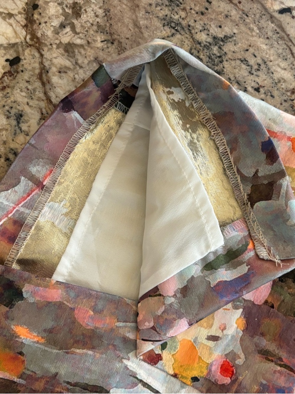 J.Crew Collection painted waterfall silk pencil skirt 4/6 - Picture 8 of 15